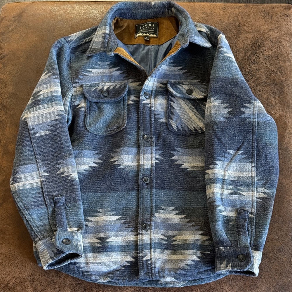 Jachs New York Wool Blend Jacket Shacket Shirt Oversized Southwestern Native M